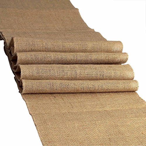 AK-Trading 100% Natural Chic Rustic Burlap Jute Runners - Made in USA - Ships Fast & Free 14" Wide x 72" Long