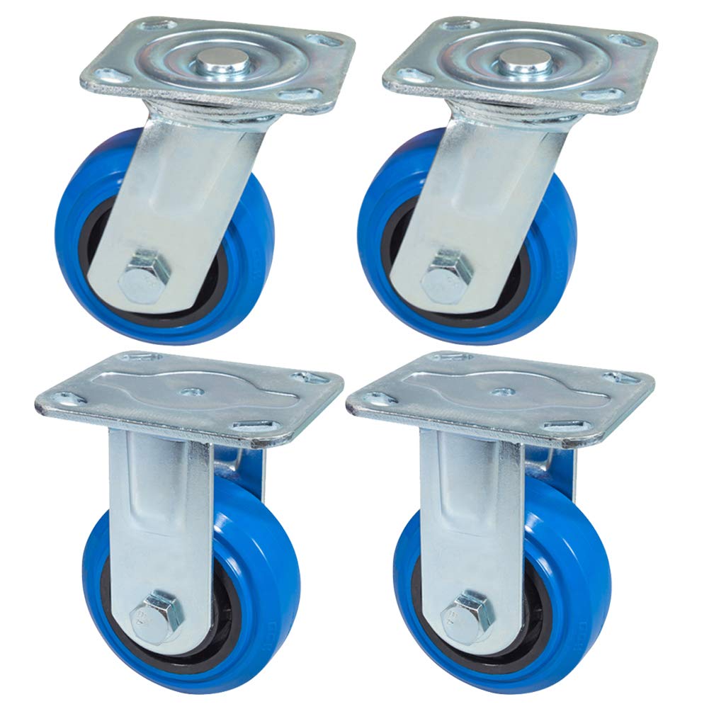 Zguouzantye Blue 4 Heavy Duty Caster Wheels 4Inch 100Mm For Furniture