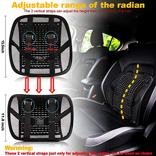 image for Bangled Lumbar Support, Back Support with Wooden Beads Provide Massage