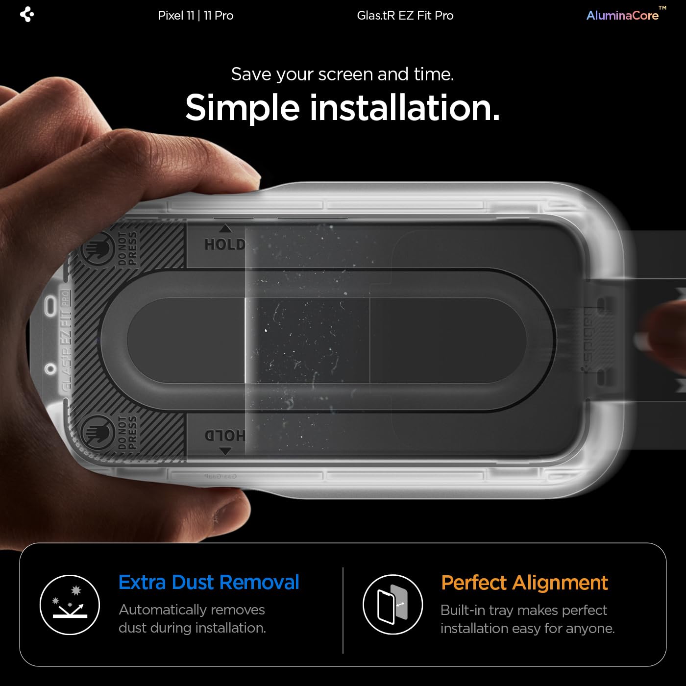 Spigen EZ Fit Pro Tempered glass for Pixel 11/11 Pro — Amazon image 6