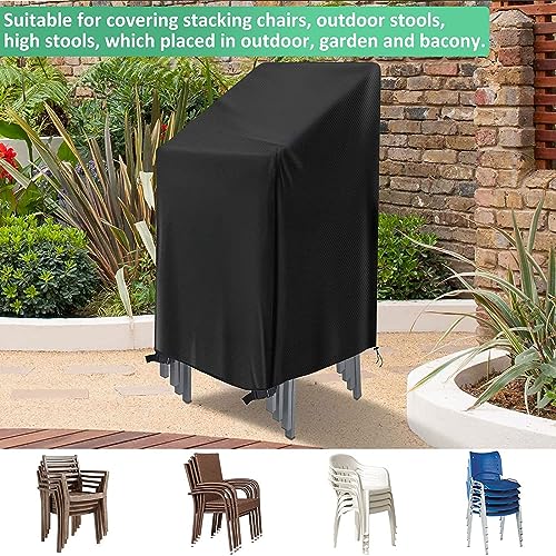 OutdoorLines Outdoor Waterproof Furniture Chair Cover, Resistant Patio Lawn Chair Covers, for Outdoor Furniture Windproof Heavy Duty Chair Covering, 29.5x29.5x47.2in