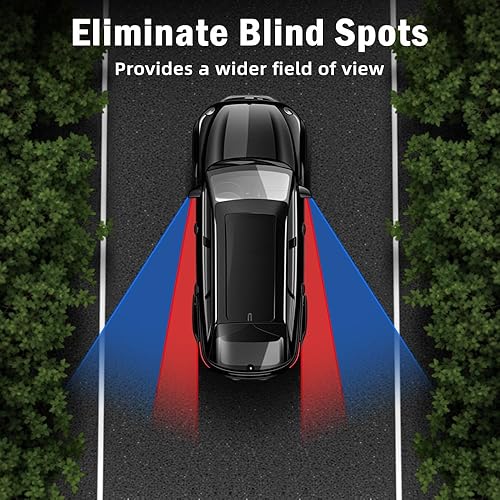 Miniatura 2 de Espejo de punto ciego, paquete de 2 unidades, espejo lateral para automóvil, punto ciego, ajustable, auxiliar, gran angular, espejo retrovisor