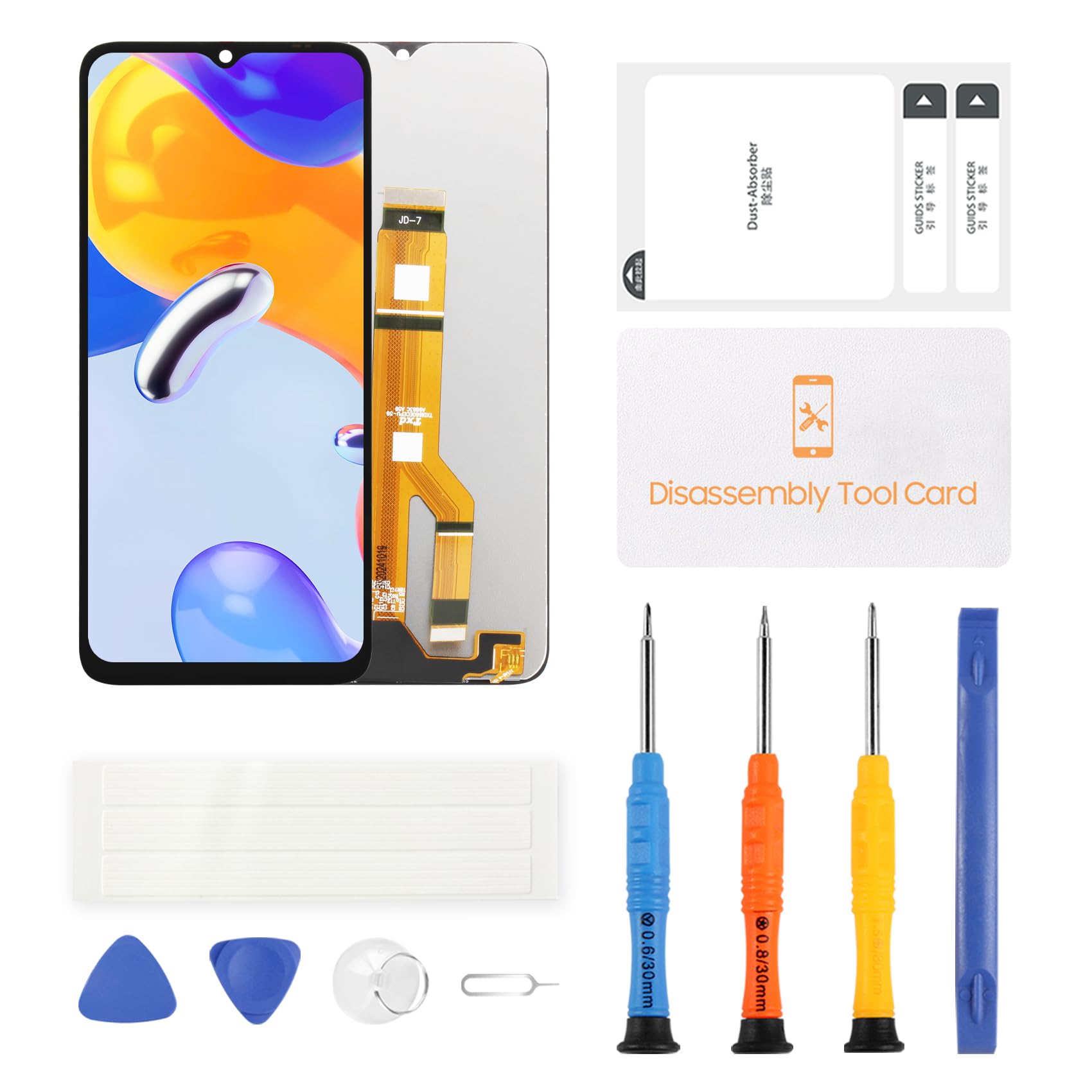 Schermo LCD per Huawei Honor X6b Display LCD Touch Screen Interno Digitalizzatore Assembly per Honor X6b JDY-LX1 JDY-LX2 Sostituzione dello Schermo con Strumenti (nero)