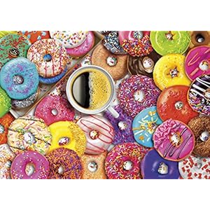 Buffalo Games – Aimee Stewart – Coffee and Donuts by Aimee Stewart – 300 LARGE Piece Jigsaw Puzzle