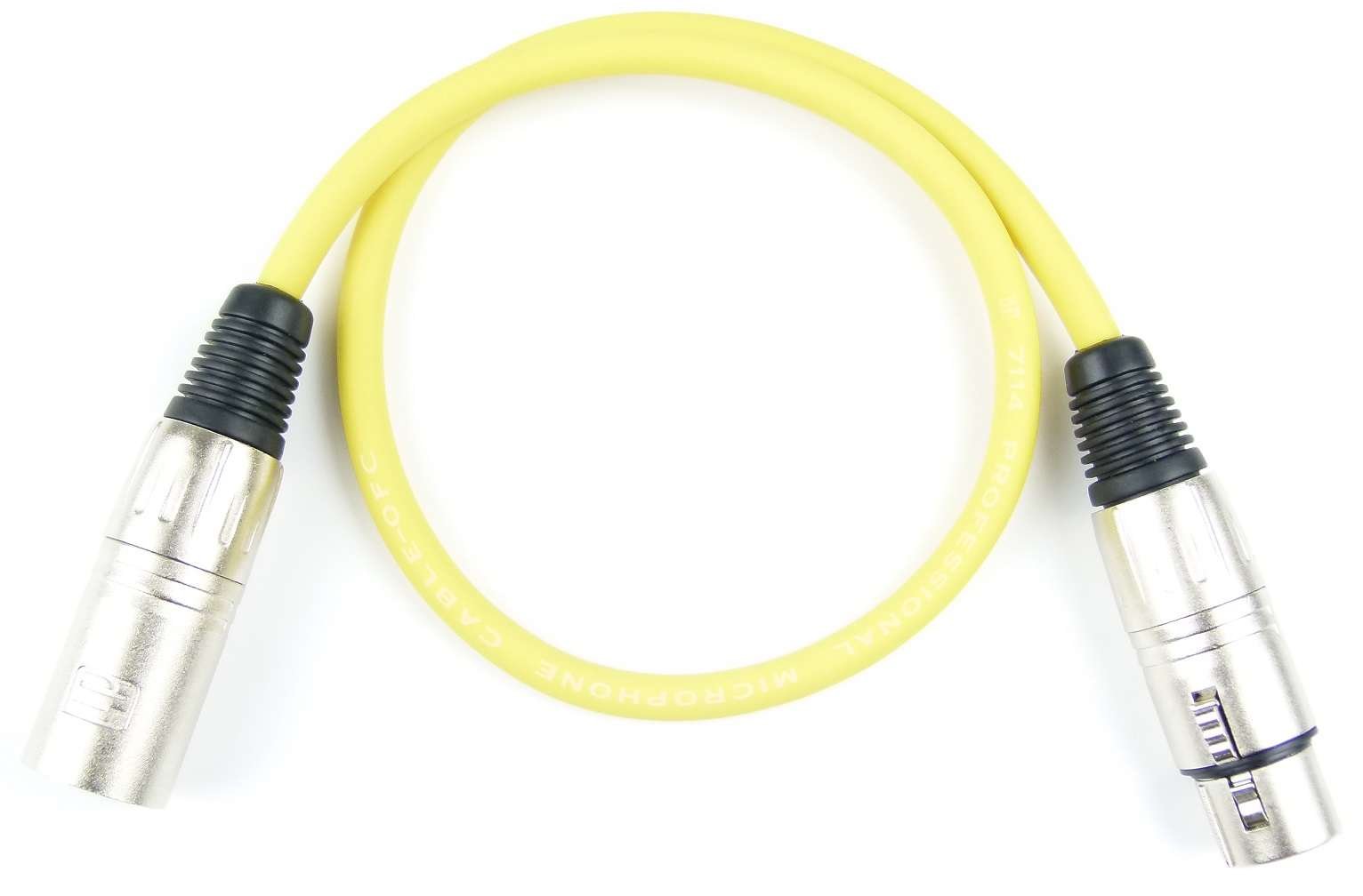 Adam Hall Cables 10 Stück K3MMF0050YEL Mikrofonkabel XLR female auf XLR male DMX Audio Kabel 3 pol polig (0,5 m, Gelb, 10)