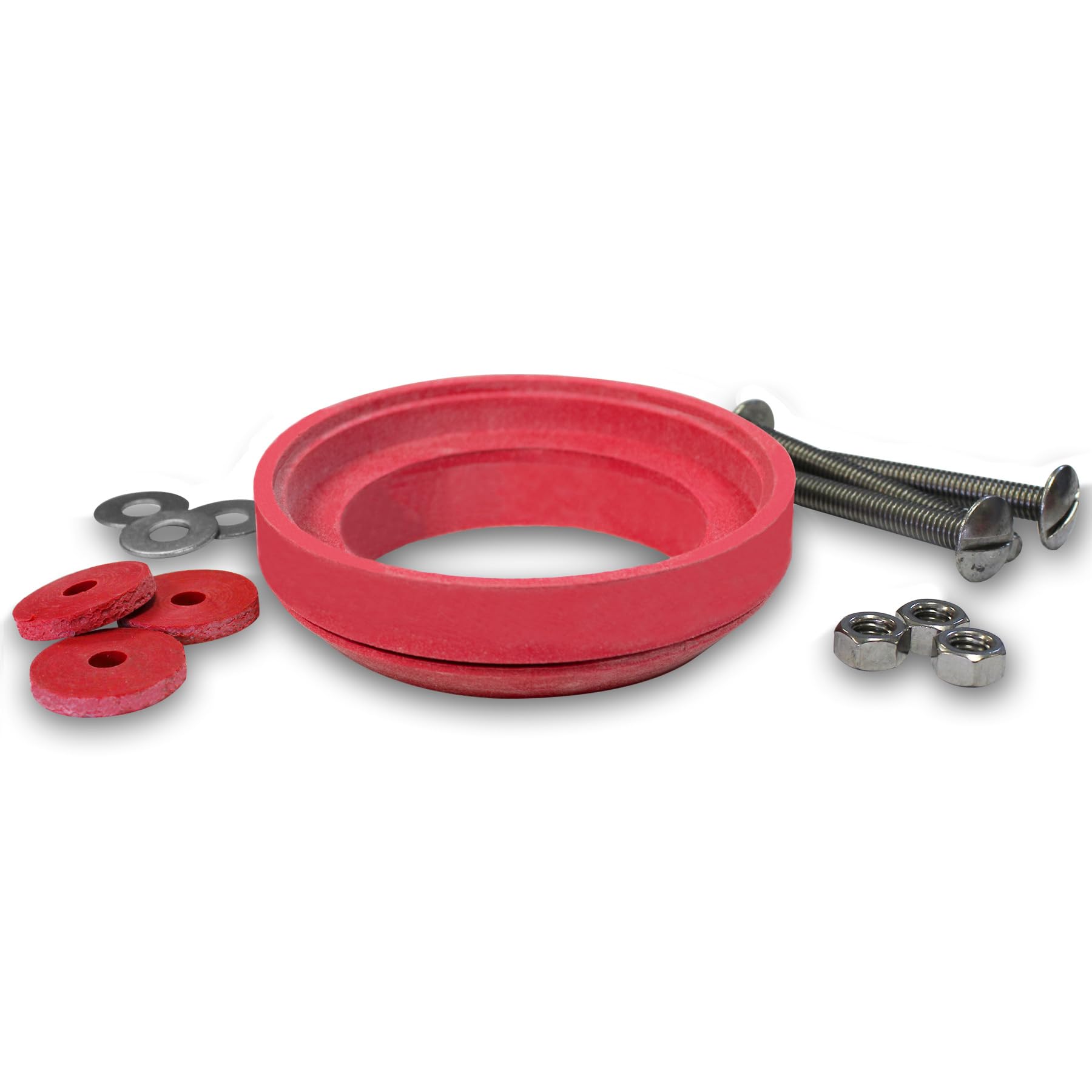 Korky Red 481Bp Universal Toilet Tank To Bowl Gasket & Hardware Kit - Fits Most 3-Inch, 2-Piece Toilet Tanks - Made In Usa
