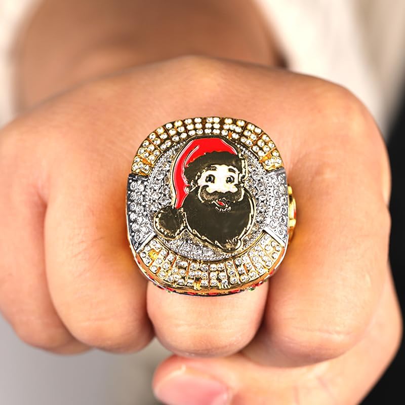 Sports prize winter christmas santa Baseball softball football tournament championship ring size 11 (1, CHAMPIONS RING)