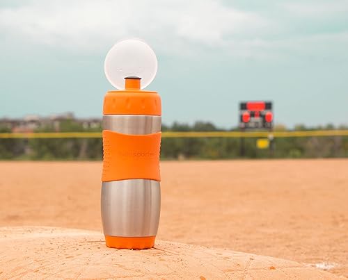 Miniatura 3 de Kid Basix Safe Sporter, Lunch & Sport - Botella de agua de acero inoxidable, boquilla fácil de tirar, tapa para barro, apta para lavavajillas,