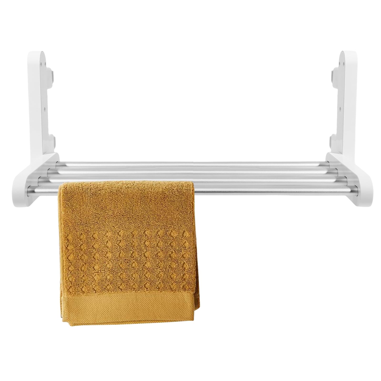 Portasciugamani da 36 W, senza foratura, asciugabiancheria elettrico, scaldasalviette elettrico, a parete, per il bagno, per il bagno, per la cucina, colore: bianco