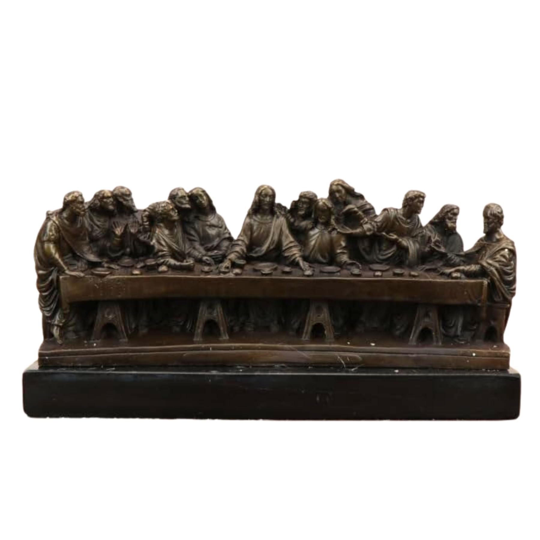 Aottsd Bronze Resin Leopard Statue Set Modern Home Shelf Entryway Decor 8.5In