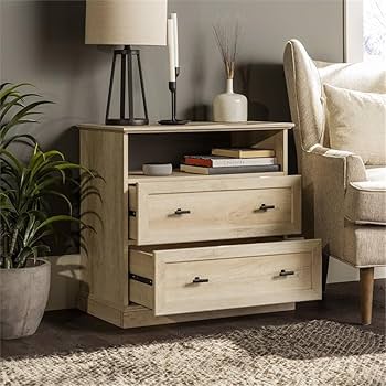 玄　2 Amazon.com: Walker Edison Clyde Classic Rustic 2-Drawer Open