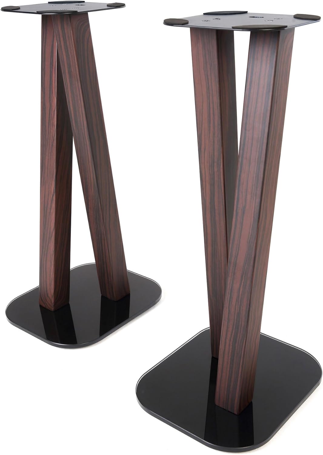 EXIMUS One Pair Fixed Height Universal Speaker Floor Stands - Espresso - 600 Series - Image 3