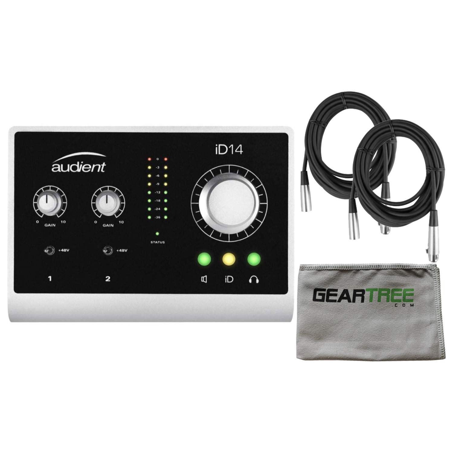Audient ID14 2 canali con interfaccia USB e sistema di controllo W/panno e 2 cavi