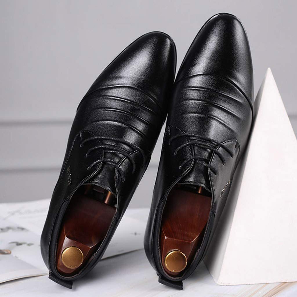 Giacca Cuoco Rossa Scarpe da Uomo in Stile con Lacci in Pelle Vintage Scarpe Casual da Lavoro in Pelle con Punta 30 Anni