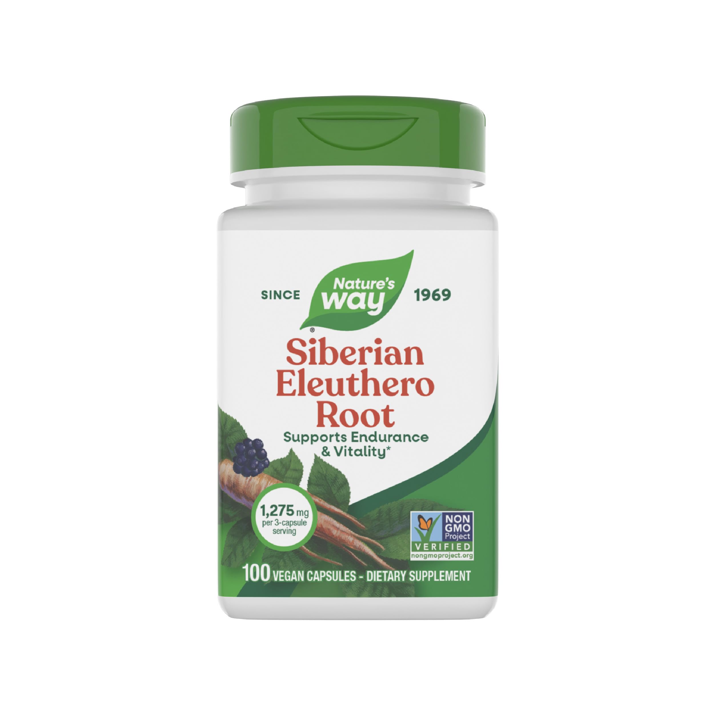 Nature's Way Siberian Eleuthero 100 Vegetarian Capsules