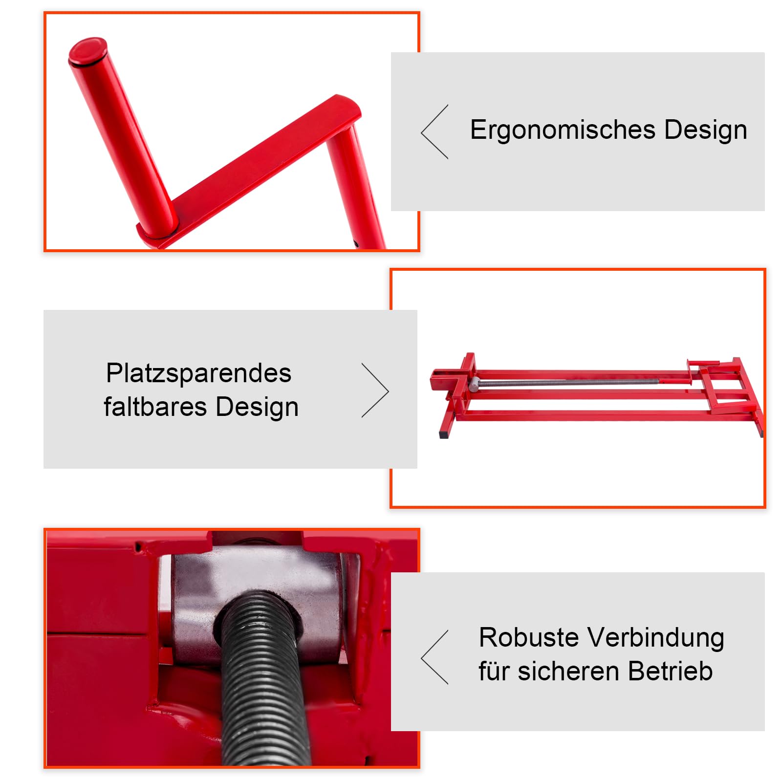 SOARS Rasentraktor Hebevorrichtung, Rasentraktorheber Metall, Hebervorrichtung für Aufsitzmäher 400kg belastbar, Neigung bis 50°, stufenlos verstellbar