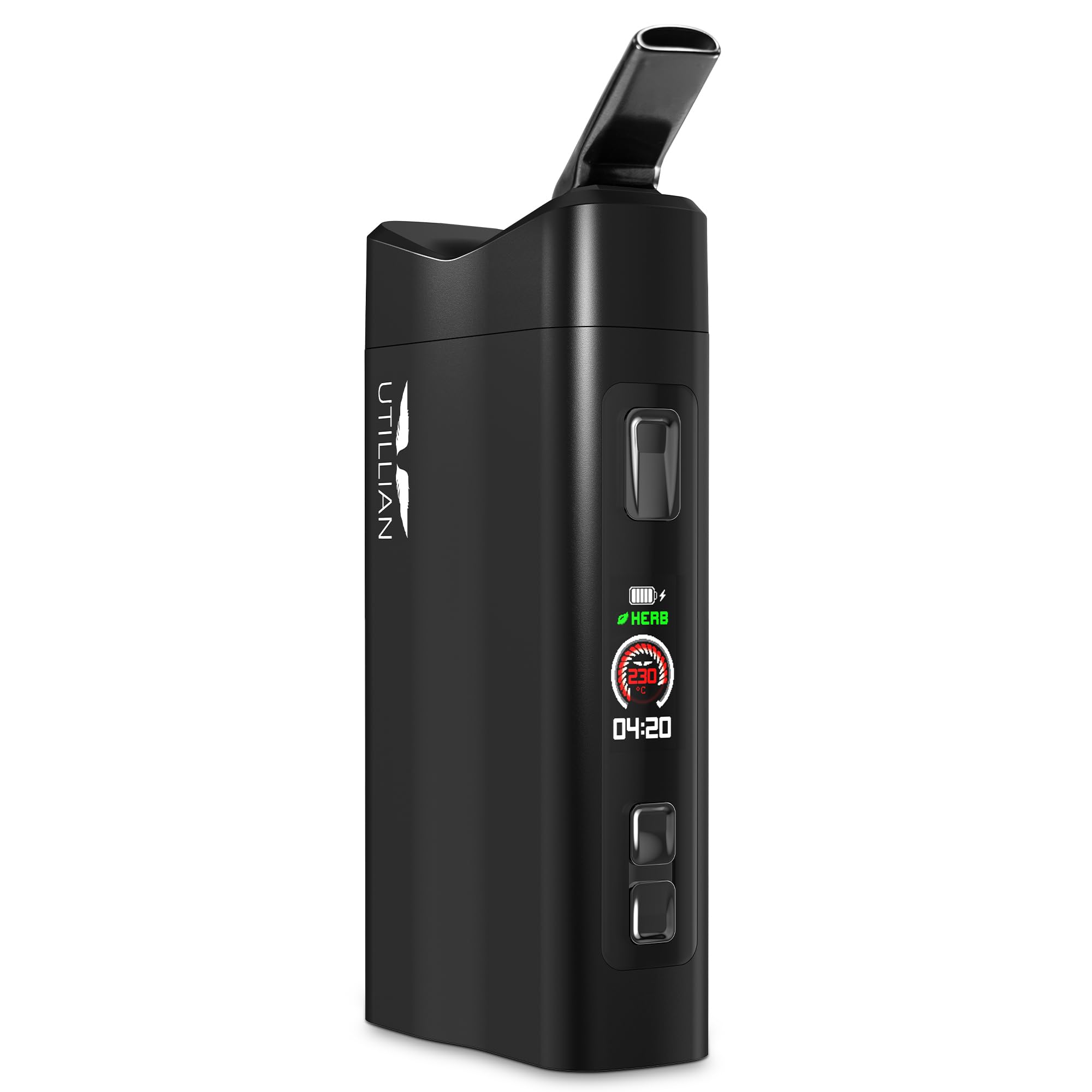 Utillian 850 Vaporizador Hierbas Secas y Concentrados | Vaporizador Portátil 2-en-1 con Sistema Dual-Core y Gold-Sink | Flujo de Aire Ajustable | Pantalla LCD | Calentamiento 25s | 5000 mAh | USB-C