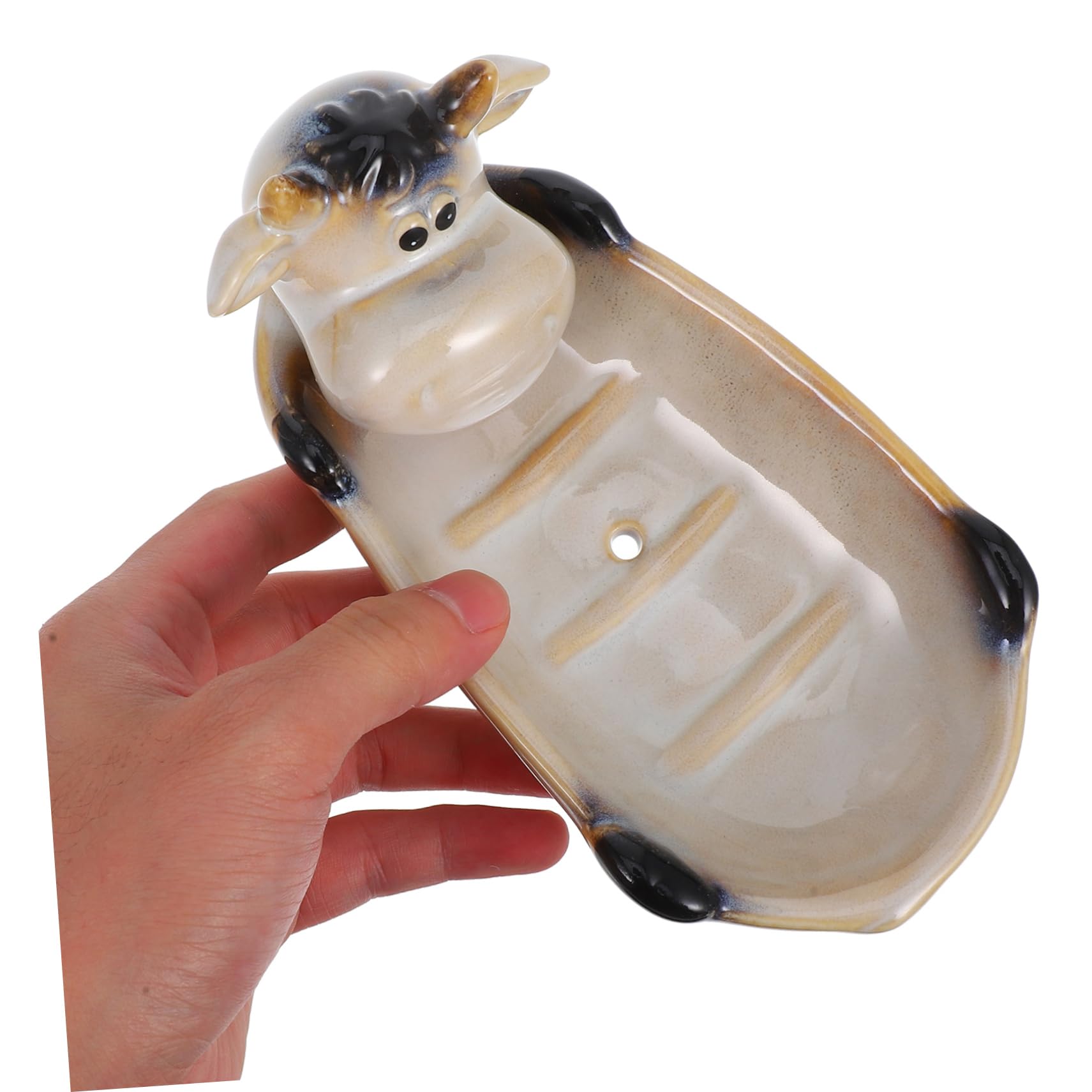 Jabonera Cerámica Decorativa De Animales Drenaje para Baño y Cocina Soporte Multifuncional para Jabón y Accesorios Pequeños Diseño Creativo y Práctico