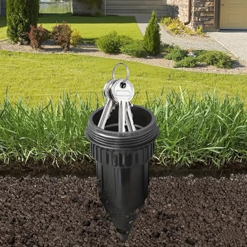 Image of Fake Sprinkler Key Hider with Storage Box, Hide A Key Cash Hider Sprinkler Head, Outdoor Key Holder for House Keys, Car Keys, Waterproof Camouflage Key Safe,Easy Push Into The Ground-1PC