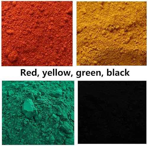 Miniatura 10 de UMID Grado cosmético, polvo de óxido de hierro, paquete de 6, pigmento de hormigón, mortero, óxido negro, amarillo, rojo, azul, naranja y marrón,