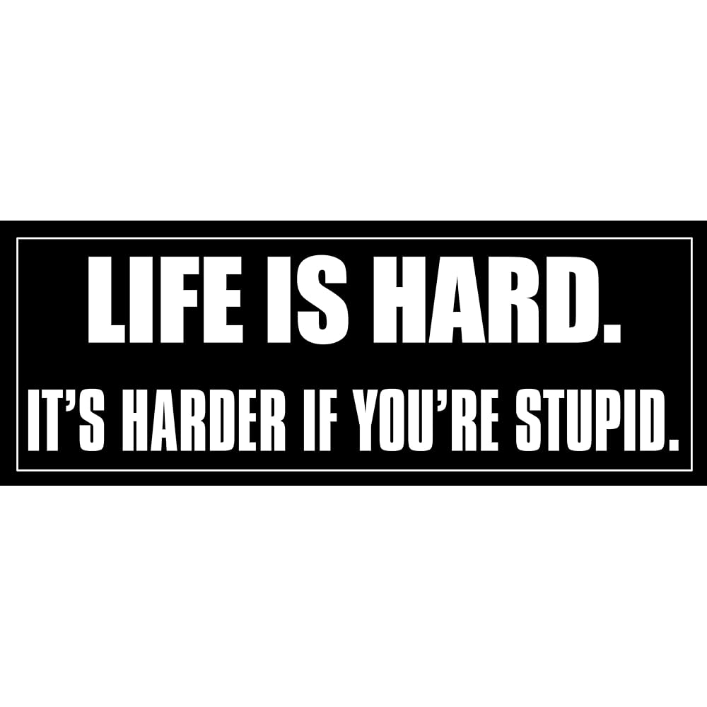 $1/mo - Finance Black Life is Hard. It's Harder If You're Stupid Bumper ...