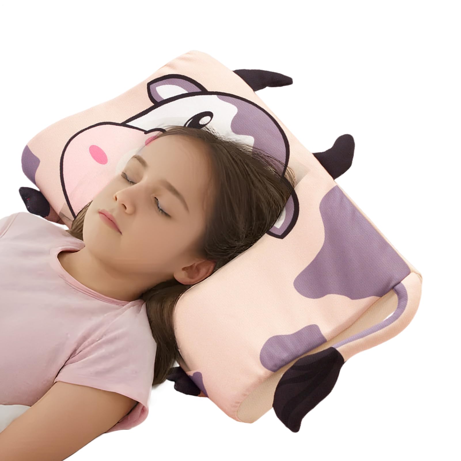 Oreiller Pour Enfant,45 X 27 X 6cm Cale-têtes Pour Sièges Auto Pour Petit Coussin Pour La Crèche, La Maternelle Pour Les Voyages, Petit Coussin Pour La Peau, Oreiller Ergonomique Dessin Animé