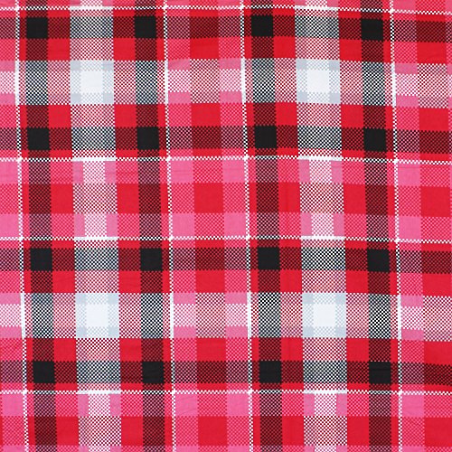 Image of Story@Home Magic Collection 152 TC Cotton Bedsheet for Double Bed with 2 Pillow Covers, Red, Checks (Bedsheet : 225 X 250 cm & Pillow Cover : 46 X 69 cm)