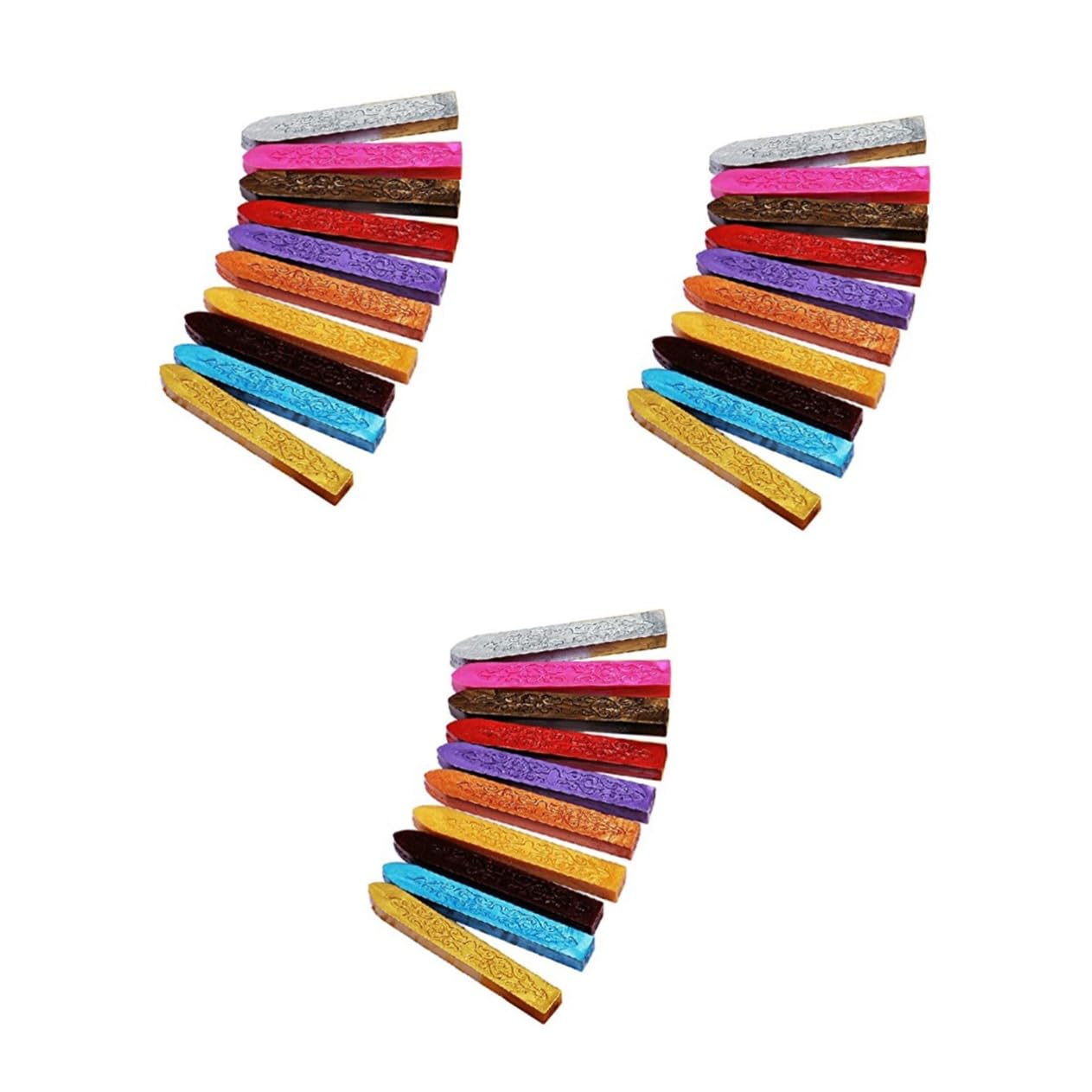 STOBOK 3stücke Farben Antike Geschnitzte Wachssticks Für Retro Vintage Siegelstempel Teiliges Stabil Docht Zum Versiegeln Von Briefen Und Flaschen