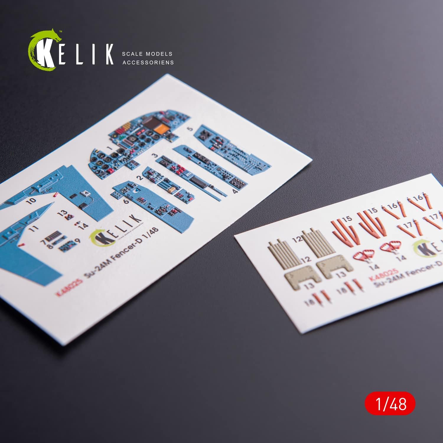 Reskit K48025-1/48 Scale SU-24 Interior 3D Decals for Trumpeter kit