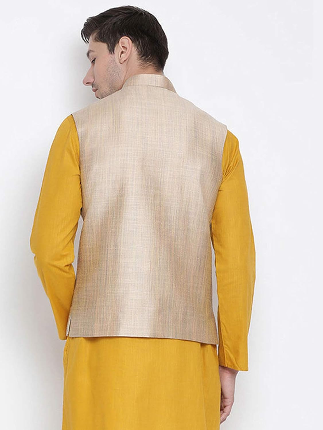 Elina fashion Men's Indian Nehru Jacket || Cotton Jodhpuri Bandhgala Sleeve Less Waistcoat ONLY