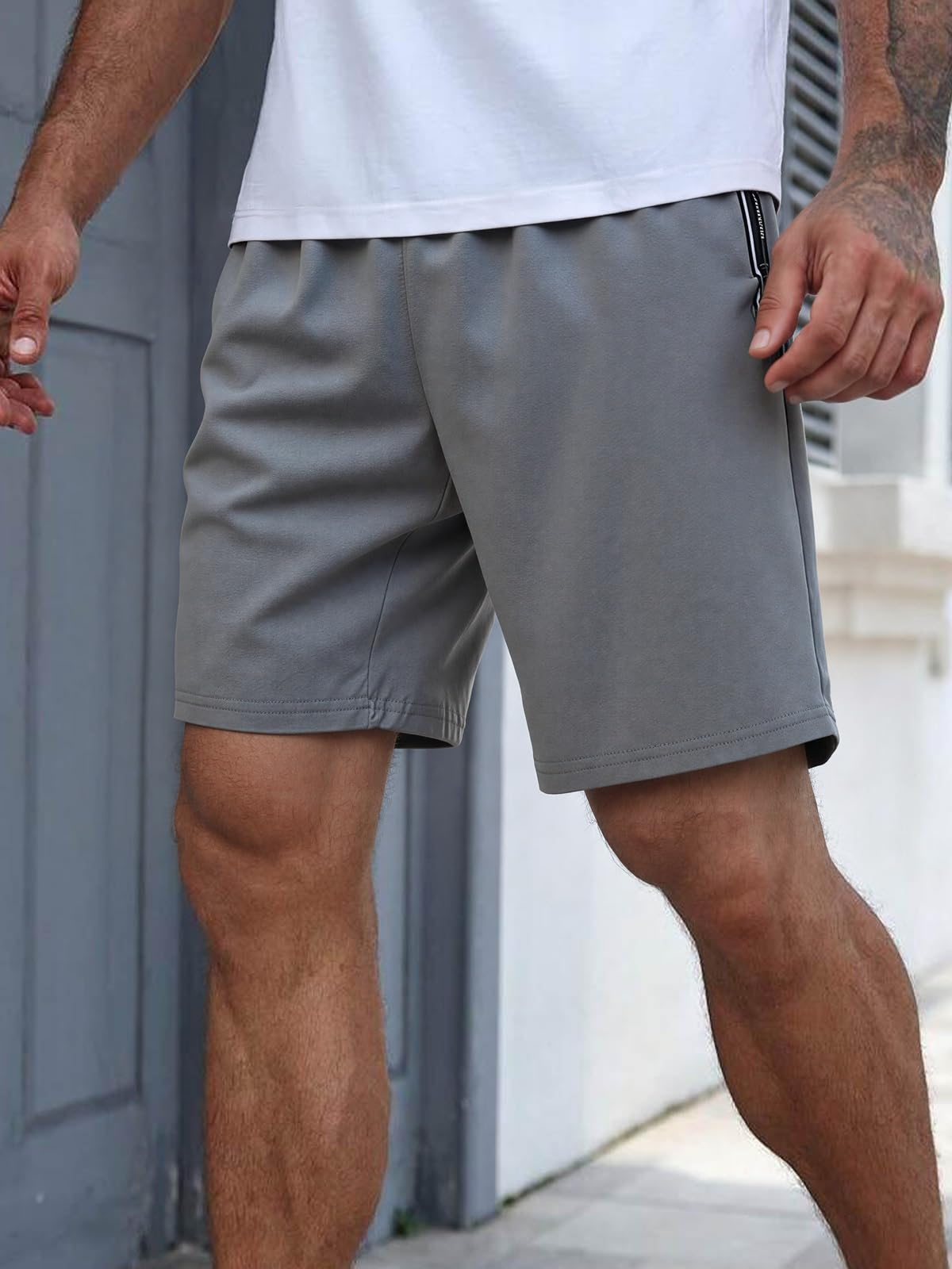Mens Athletic Shorts Quick Dry Lightweight Running Workout Gym with Pockets