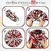 Jexine 8 Pcs Cheerleading Pom Poms with Large Cheerleader Hair Bows Metallic Cheer Metallic Cheer Supplies for Dance Team Spirit Sports Carnival Celebration(Red)