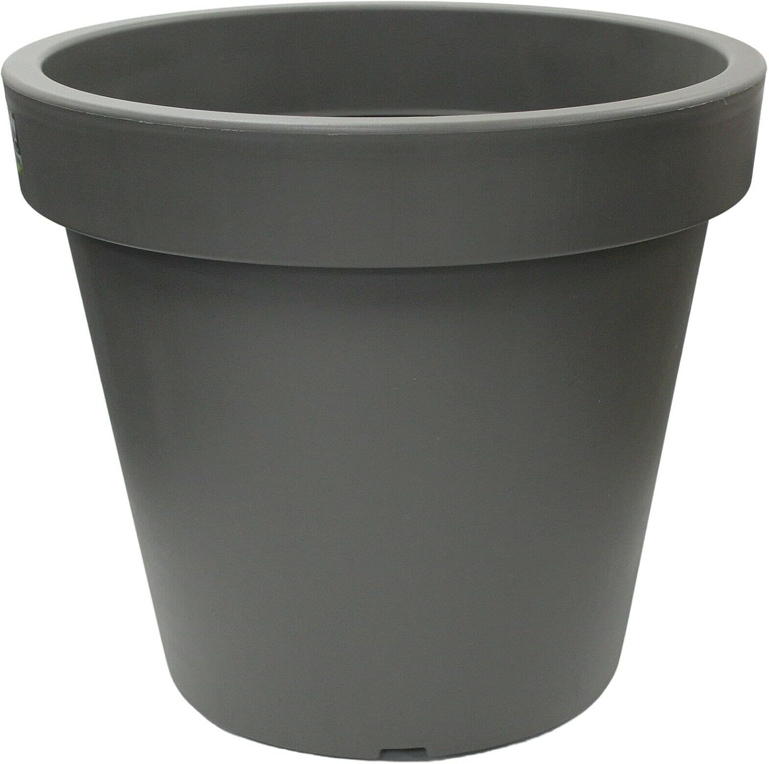 Rammento Extra Large 58cm Round Barrel Planter Grey Plastic Plant Pot