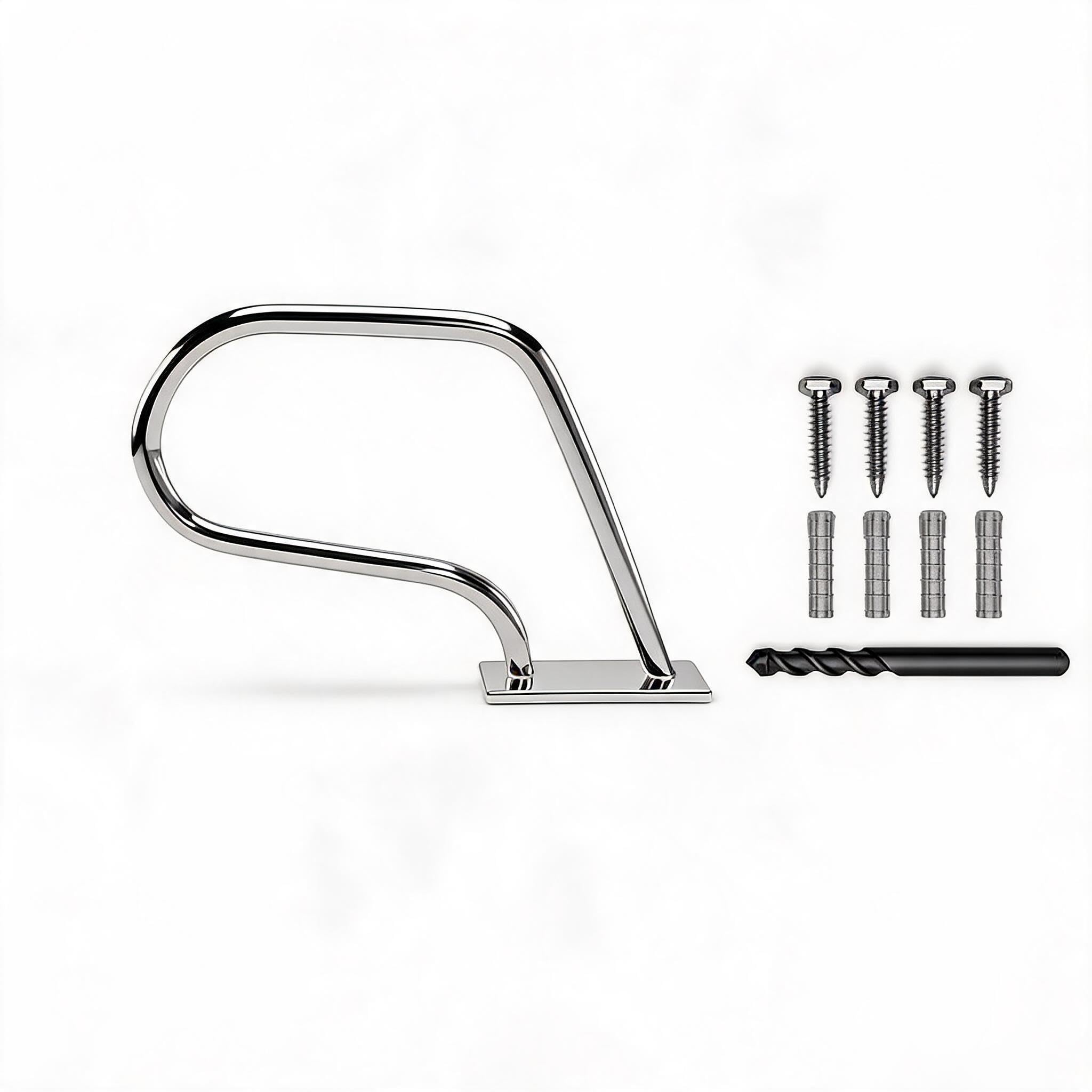Garvee Heavy Duty 304 Stainless Steel Pool Handrail with Non-Slip Blue Grip – Rustproof Safety Rail for Inground Swimming Pools, Hot Tubs, Spas – Quick and Easy Installation – 385 lbs Capacity –