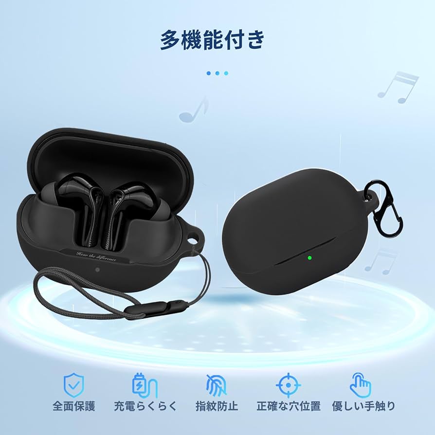 【美品】SOUNDPEATS Air5 Pro＋シリコンケース セット KONXISA】For SOUNDPEATS Air5 ケース カバー SOUNDPEATS Air5