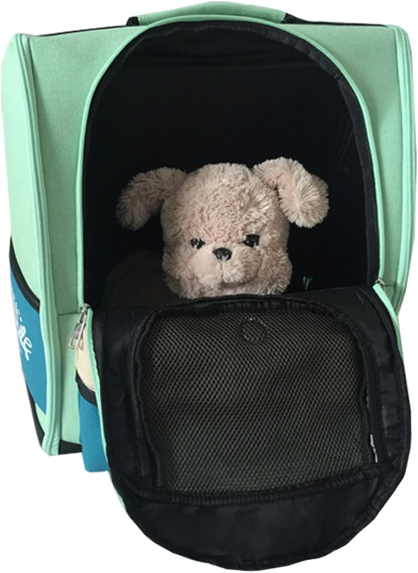 Mangostyle Comfortable Dog Cat Pet Carrier Backpack Travel Carrier Bag Front for Small dogs Carrier Bike Hiking Outdoor (Green)