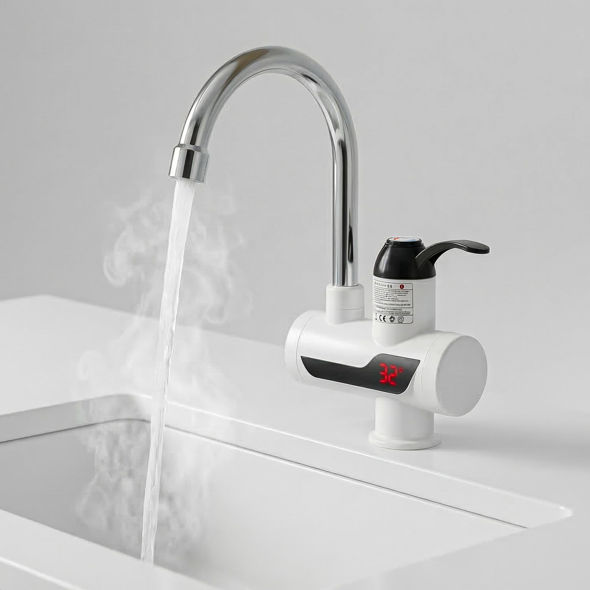 Instant Water Heater Tap | Electric Tankless Faucet with Adjustable Temperature Control | Fast Heating | Ideal for Kitchen | Bathroom Use | Energy Saving Design-image-23
