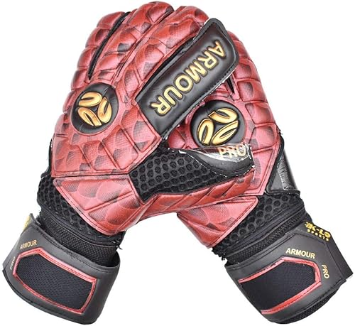 K-LO Fingersave - Guantes de portero de fútbol americano - Armour Pro-Pack agarre de precisión extra, corte híbrido de látex alemán, interior de gel