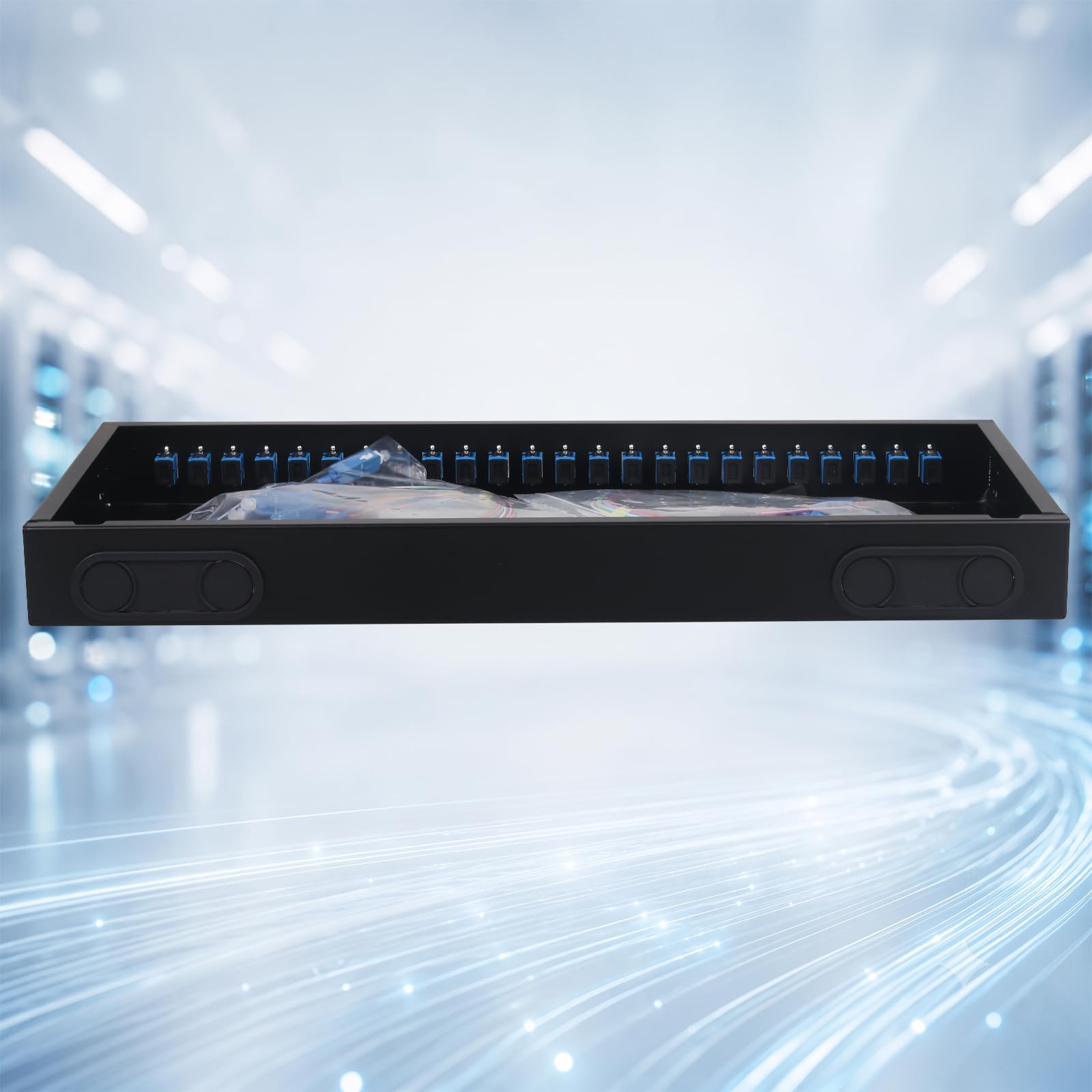 SC-APC 24 Simplex Boîtier de montage en rack 24 ports avec plateau
