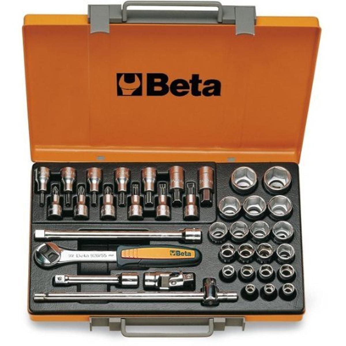 Beta 920B/C33-20 chiavi a bussola esagonali, 13 a giravite e 5 accessori in cassetta di lamiera