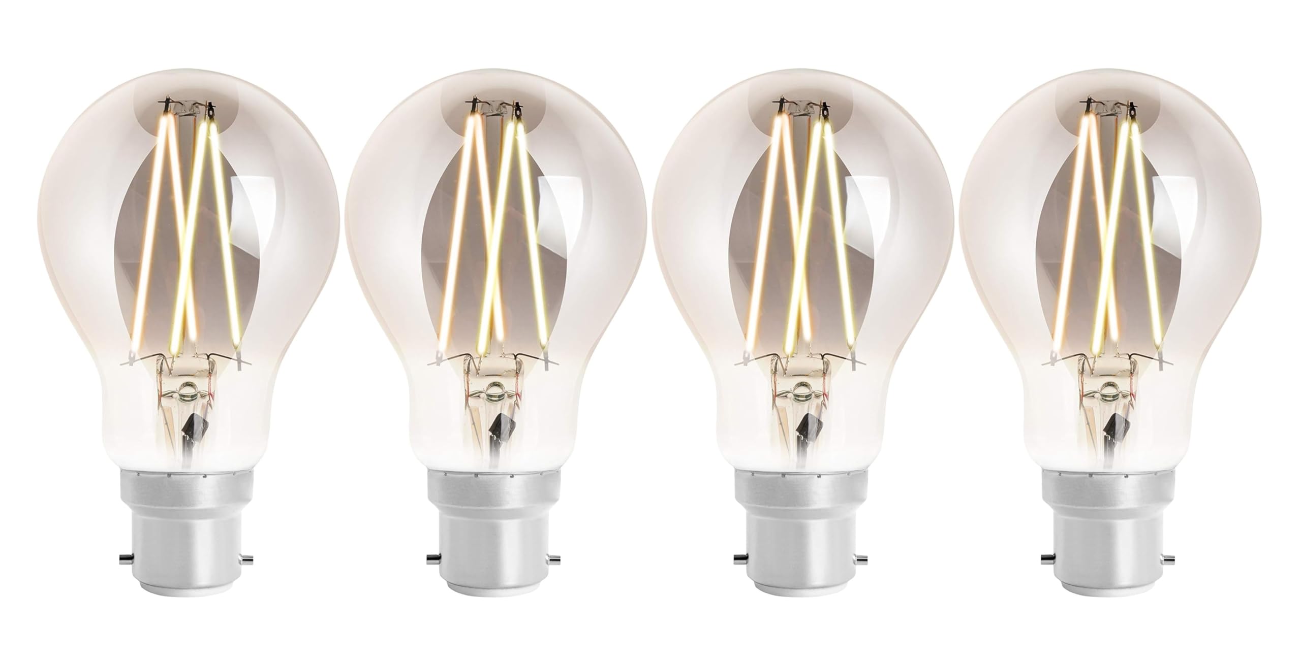 4lite WiZ Connected A60 Smoky White WiFi LED Smart Bulb - B22 Bayonet Cap, 4 Pack