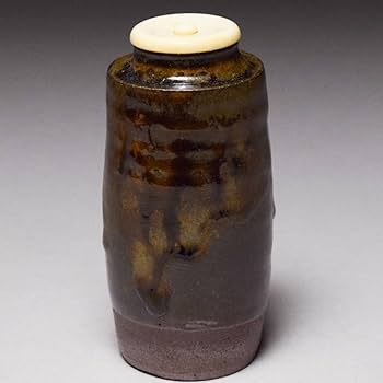 森本陶谷 丹波茶入 共箱 茶道具 丹波焼 丹波焼 【森本陶谷】茶入 牙蓋 仕覆付 共箱 | 一丁目ねこ番地 by