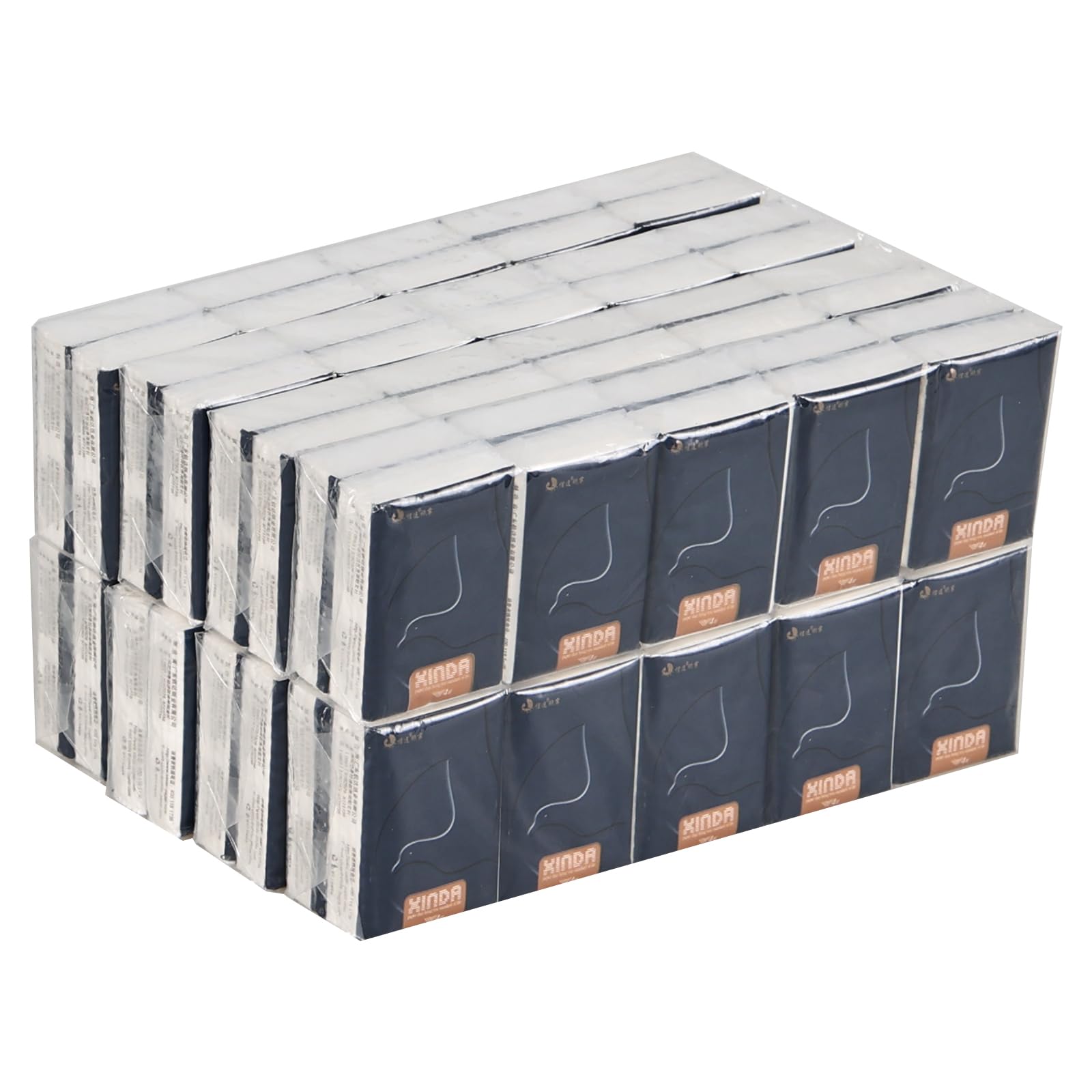 Fazzoletti tascabili a 4 strati, 19 x 19 cm, 80 confezioni da 480 fogli, morbidi e delicati sulla pelle