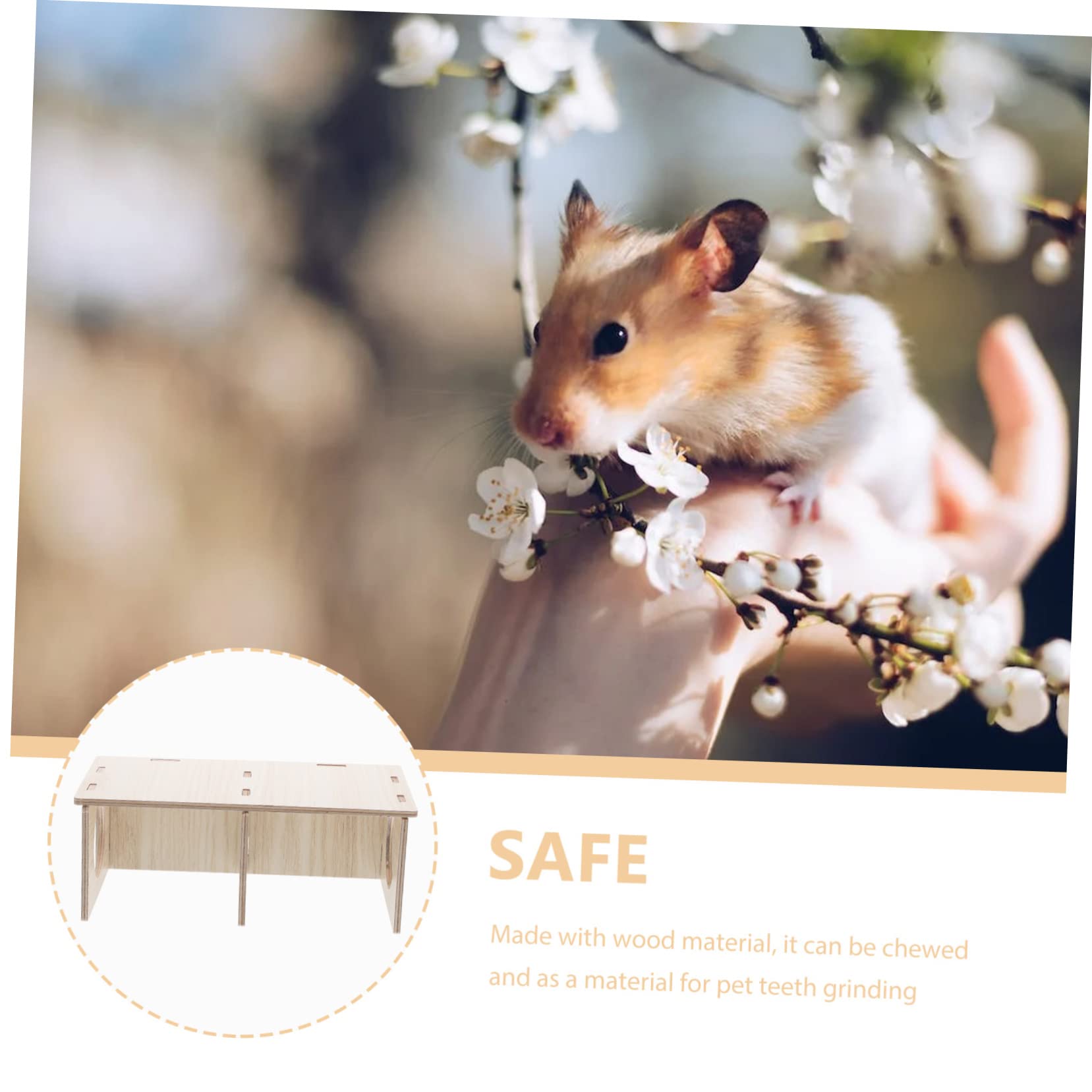 ifundom Hamsterhaus für Sommer und Winter mit Zwei Räumen und Durchsichtigem Design als Hamsterkäfig Zubehör Leicht zu Reinigen und Versteckspielzeug Geeignet