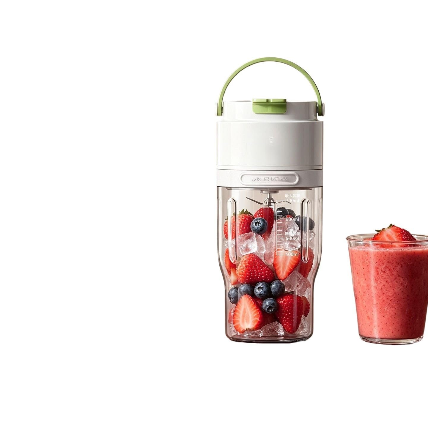 Mixeur portable rechargeable par USB pour milkshakes et smoothies – Mini bol mélangeur avec 6 lames, capacité de 368,5 g, parfait pour les voyages, la salle de sport et la maison