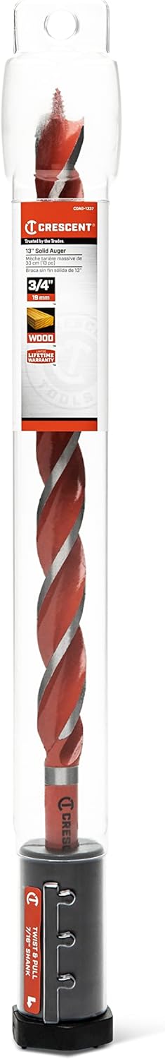Crescent Solid Auger Drill Bit | 13" x 3/4" | CDAG-1337
