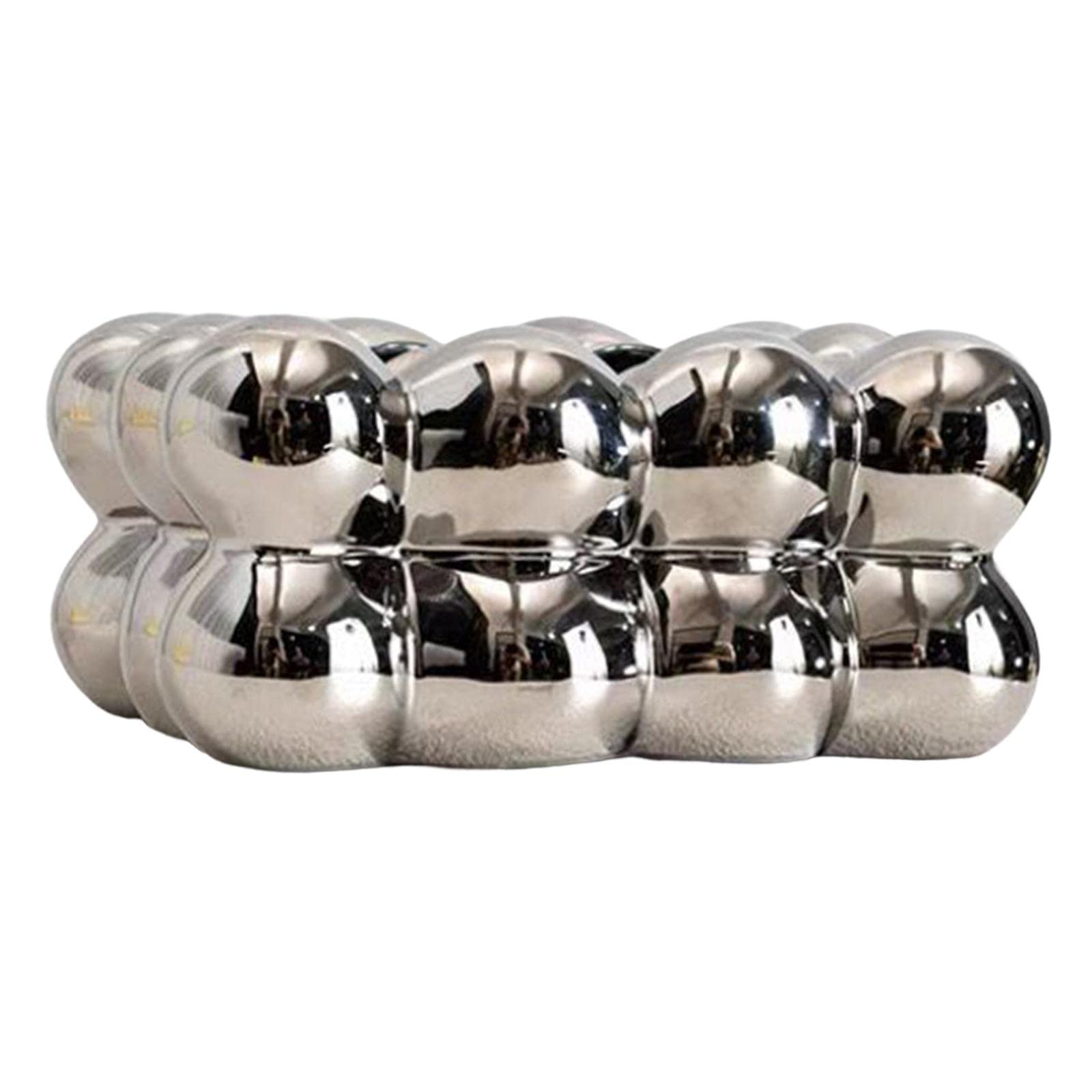 F Fityle Boîte à mouchoirs en céramique Couverture Table Serviette Organisateur Porte-mouchoirs pour Bureau de Bureau, Argent