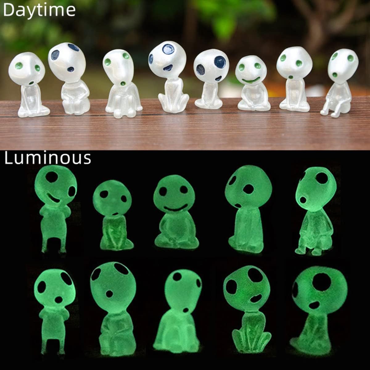 10 Pcs Luminous Ghost Tree Elves Miniature, Fairy Garden Accessories image 3