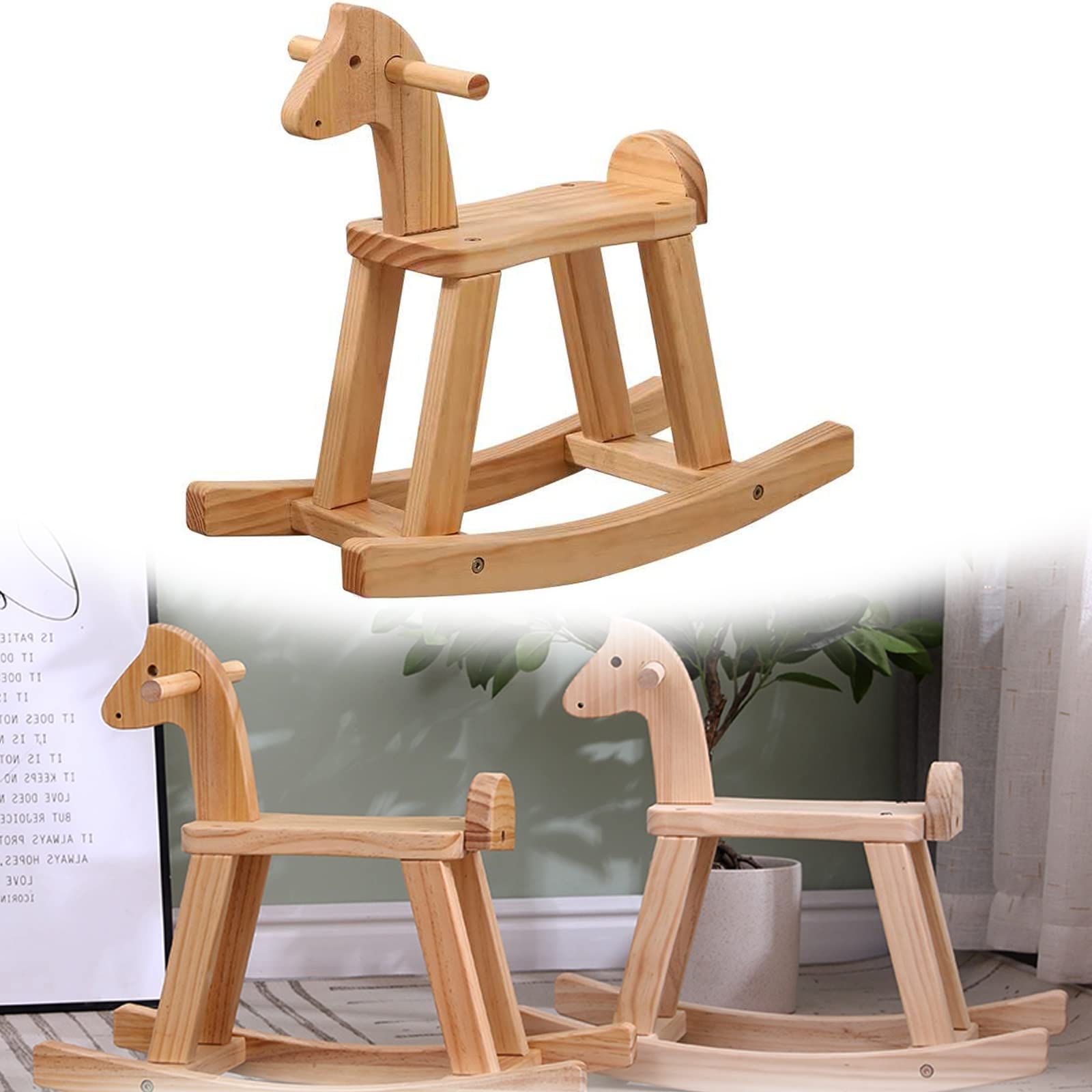 木製ロッキングホース 子供用 もくば Amazon.co.jp: 小さな木製の馬 な木製ロッキングホース ロッキング