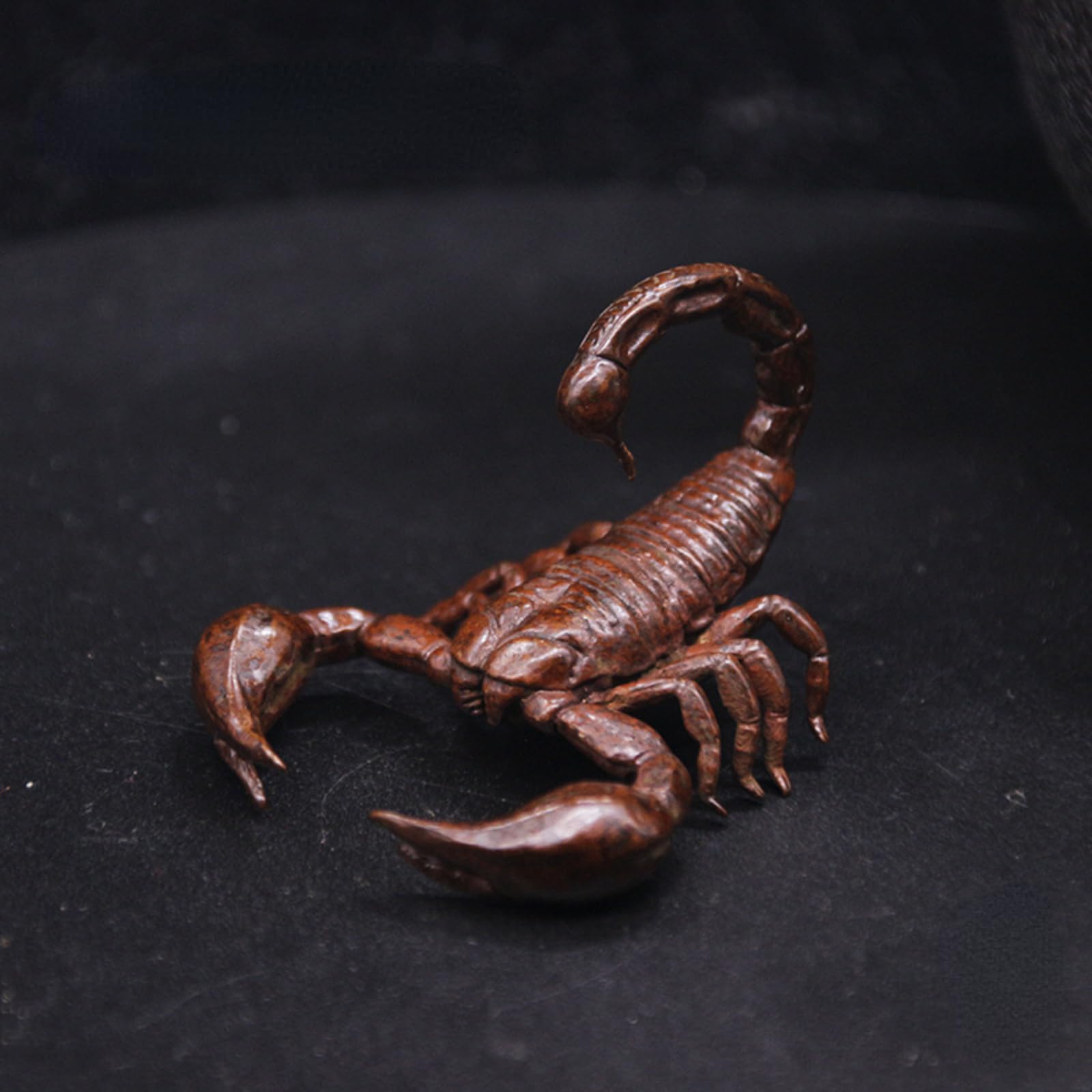 NGDFGR Brass Scorpion Figurines,Bronze Animal Scorpion Statue Sculpture Crafts Desktop Car Ornament Home Sand Table Decor Accessories Study Paperweight